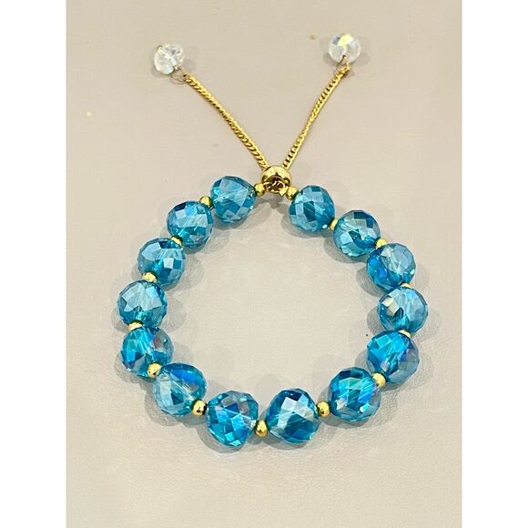 Blue Swarovski Beaded Bracelet - Picture 3 of 16